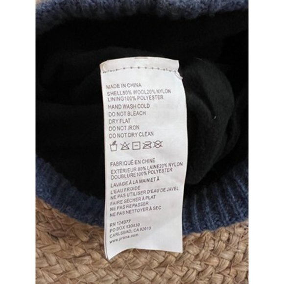 Prana Navy Blue Stretch Tight Knit Classic Printed Beanie Hats U53180657 - Picture 3 of 7